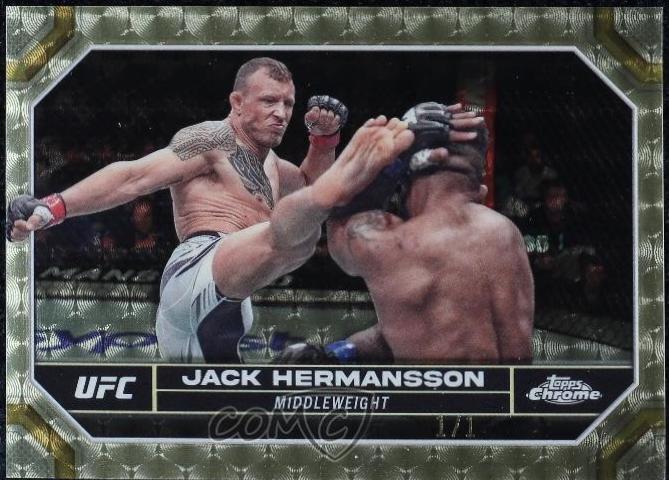 Jack Hermansson 2024 Topps Chrome UFC Base #83 Superfractor