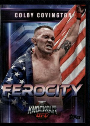 Colby Covington 2025 Topps Knockout UFC Ferocity #FE-28 Platinum
