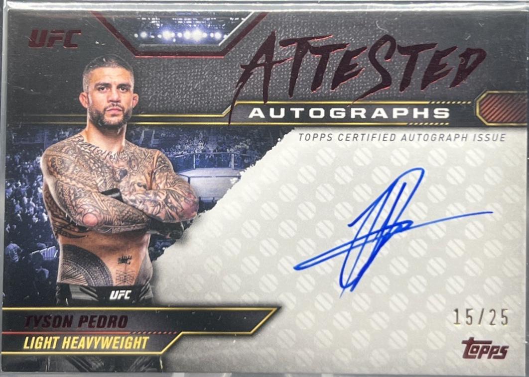 Tyson Pedro 2024 Topps Knockout UFC Attested Autographs #ATT-TPO Red