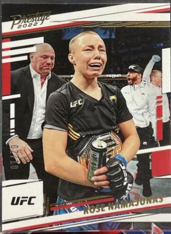 Rose Namajunas 2022 Panini Chronicles UFC Base Prestige #176 Gold