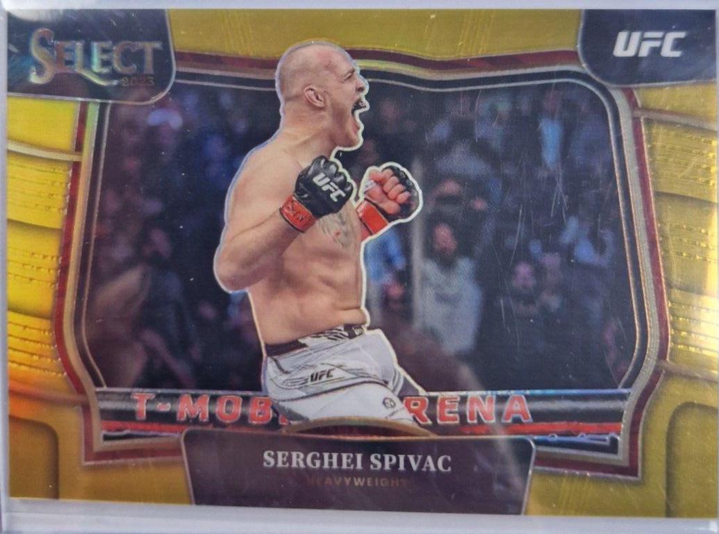 Serghei Spivac 2023 Panini Select UFC Octagonside #237 Gold