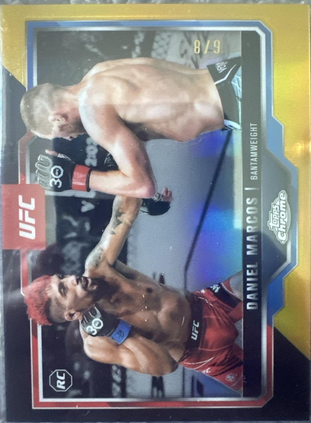 Daniel Marcos 2025 Topps Chrome UFC Base #113 Black & Gold Refractor