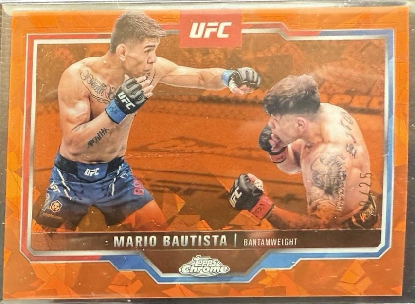 Mario Bautista 2025 Topps Chrome UFC Base #98 Orange Refractor