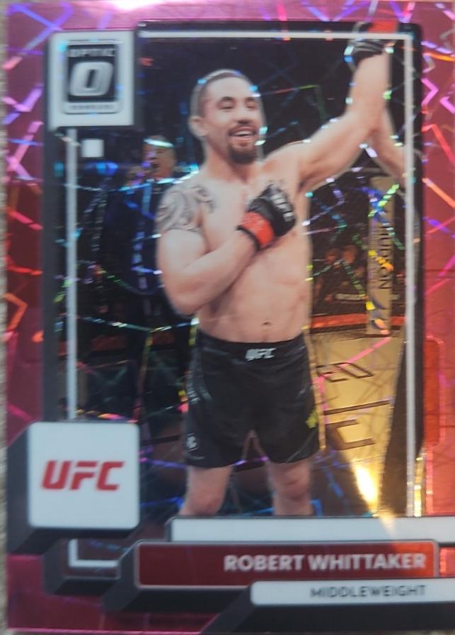 Robert Whittaker 2023 Panini Donruss Optic UFC Base #93 Pink Velocity