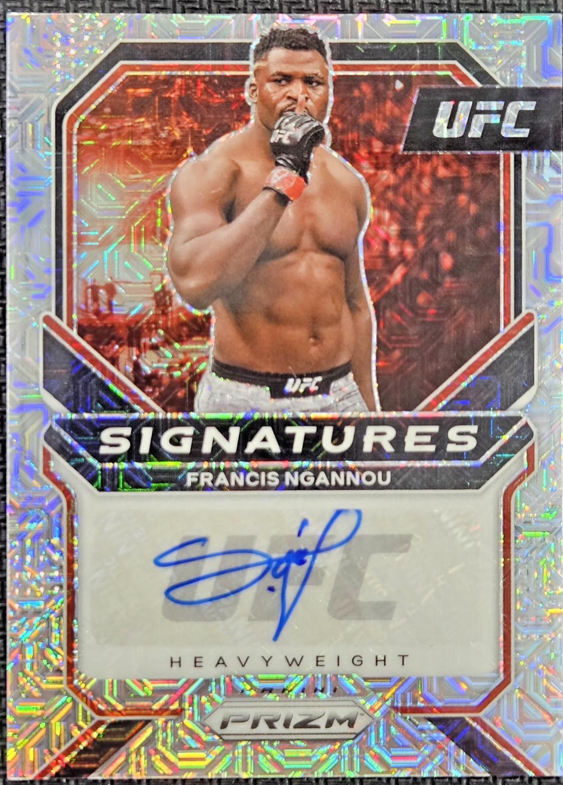 Francis Ngannou 2021 Panini Prizm UFC Signatures #11 Mojo