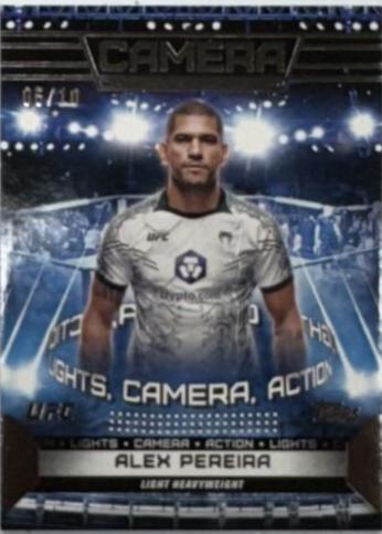 Alex Pereira 2024 Topps Knockout UFC Action (Lights, Camera, Action) #ACT-11 Black