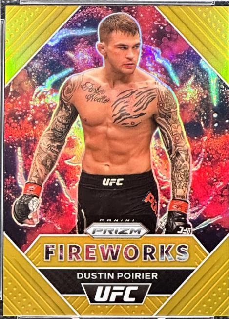 Dustin Poirier 2021 Panini Prizm UFC Fireworks #19 Gold
