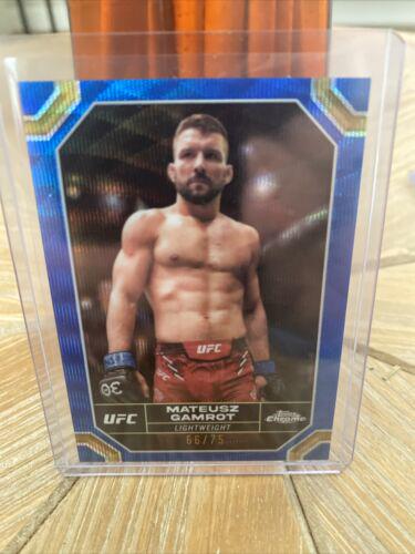 Mateusz Gamrot 2024 Topps Chrome UFC Base #126 Blue Wave Refractor