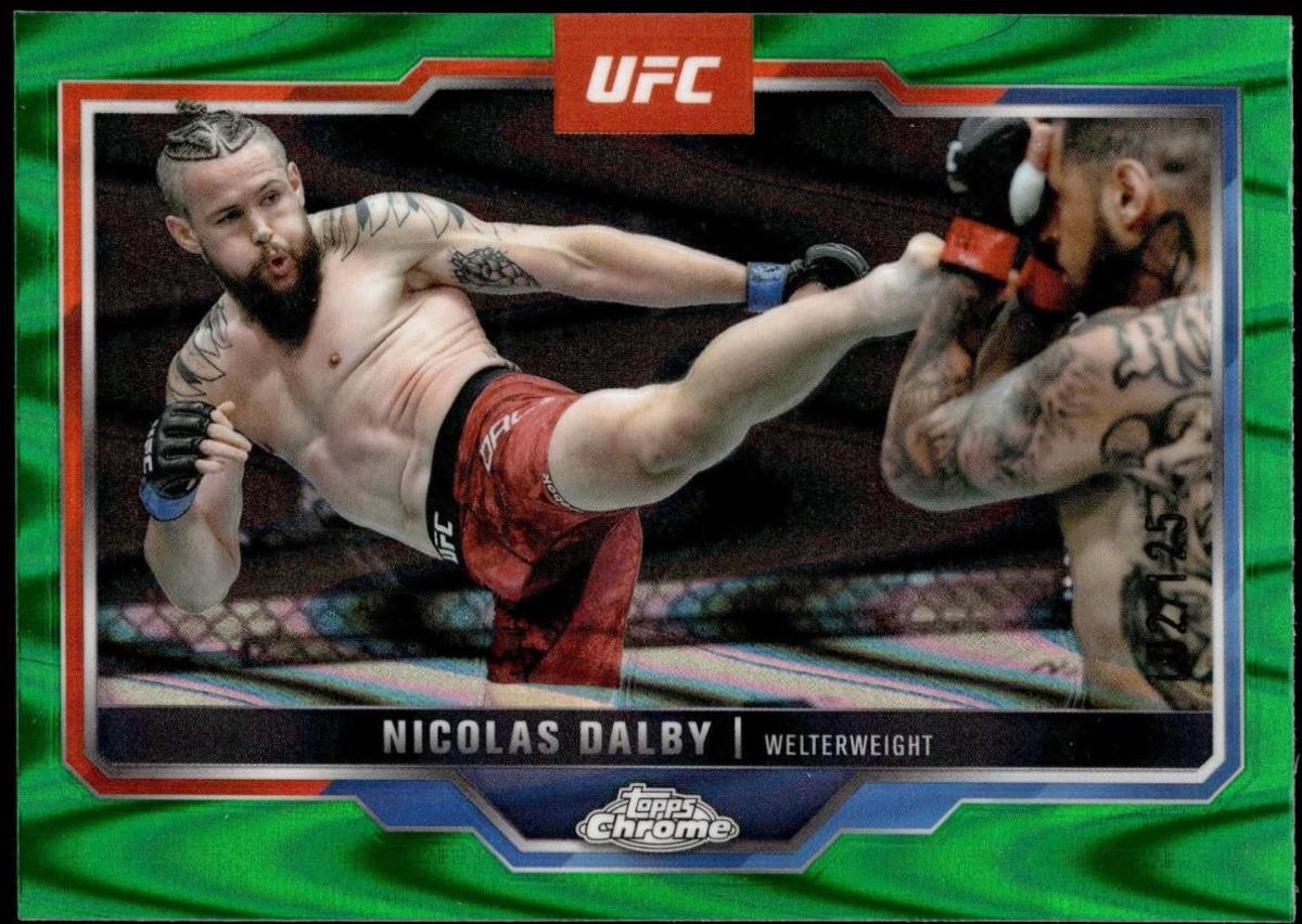 Nicolas Dalby 2025 Topps Chrome UFC Base #42 Green Wave
