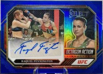 Raquel Pennington 2023 Panini Select UFC Octagon Action Signatures #8 Blue