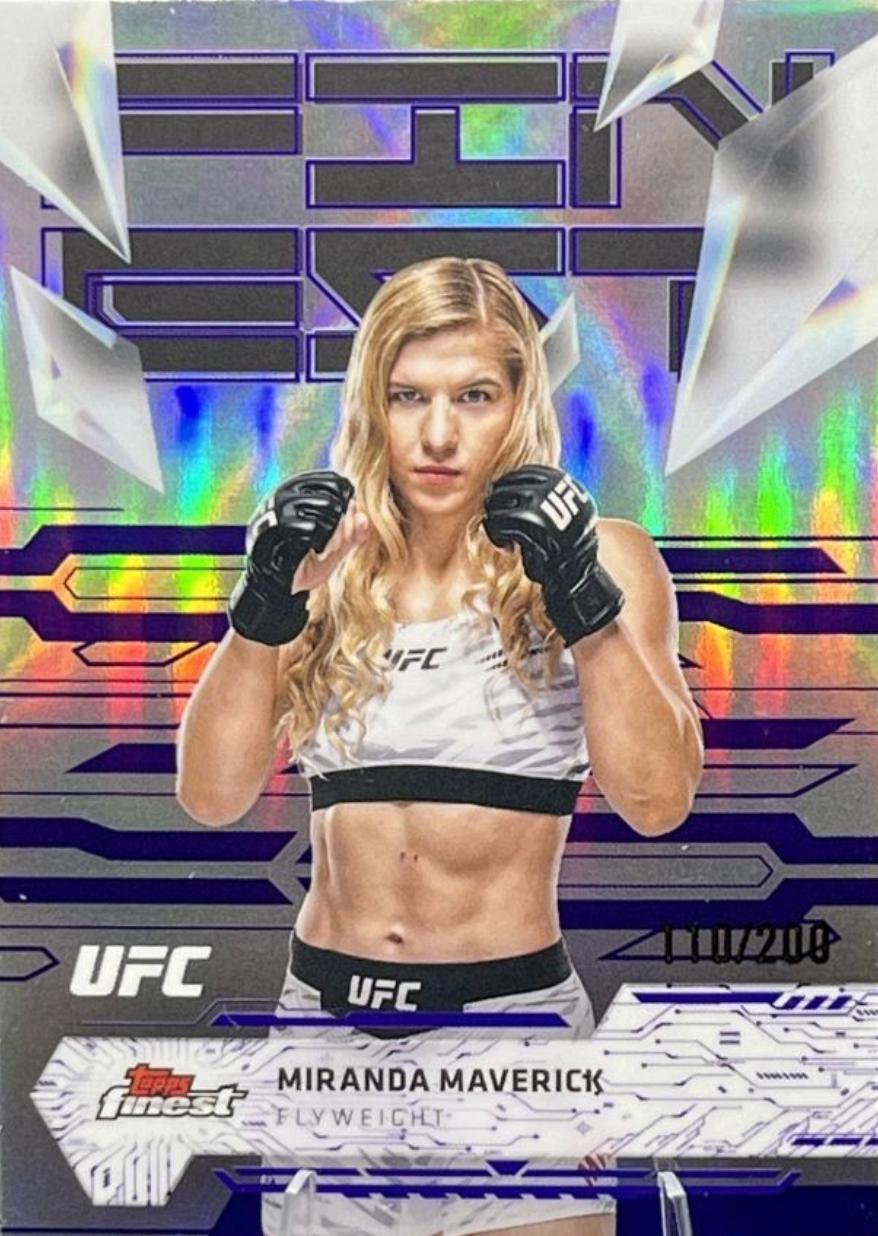 Miranda Maverick 2025 Topps Finest UFC Base Uncommon #157 Purple Refractor