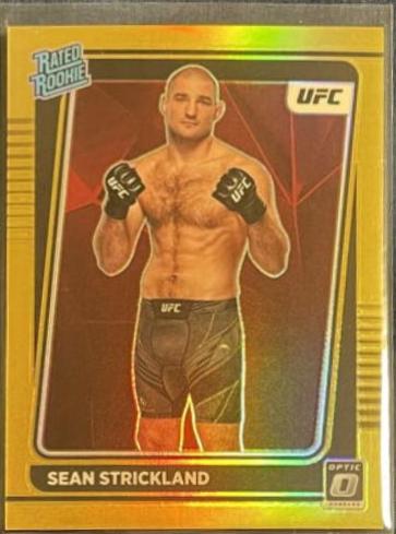 Sean Strickland 2022 Panini Donruss Optic UFC Base #111 Gold