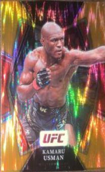 Kamaru Usman 2022 Panini Select UFC Premier Level #101 Orange Flash