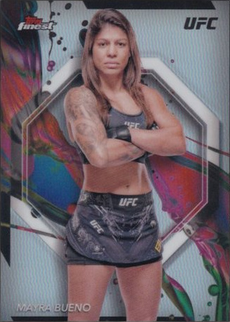 Mayra Bueno 2024 Topps Finest UFC Base Common #5 Red Refractor