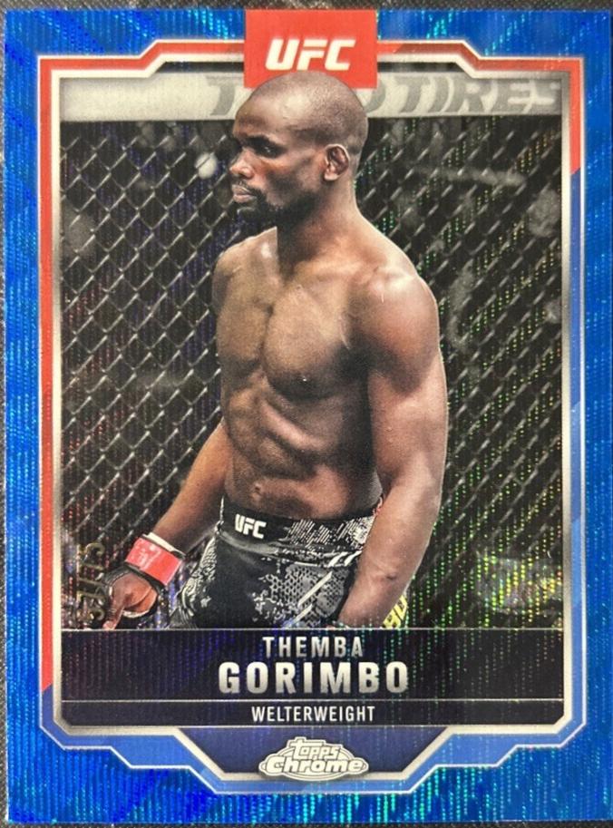 Themba Gorimbo 2025 Topps Chrome UFC Base #164 Blue Wave Refractor