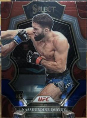 Nassourdine Imavov 2023 Panini Select UFC Premier Level #197 Red Blue Prizm