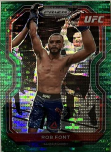 Rob Font 2021 Panini Prizm UFC Base #13 Green Pulsar