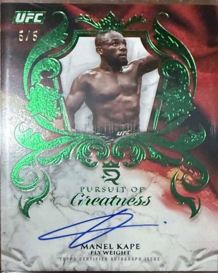 Manel Kape 2025 Topps Royalty UFC Pursuit of Greatness Signatures #POG-ME Green