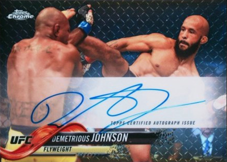 Demetrious Johnson 2018 Topps Chrome UFC Fighter Autographs #FA-DJ Green