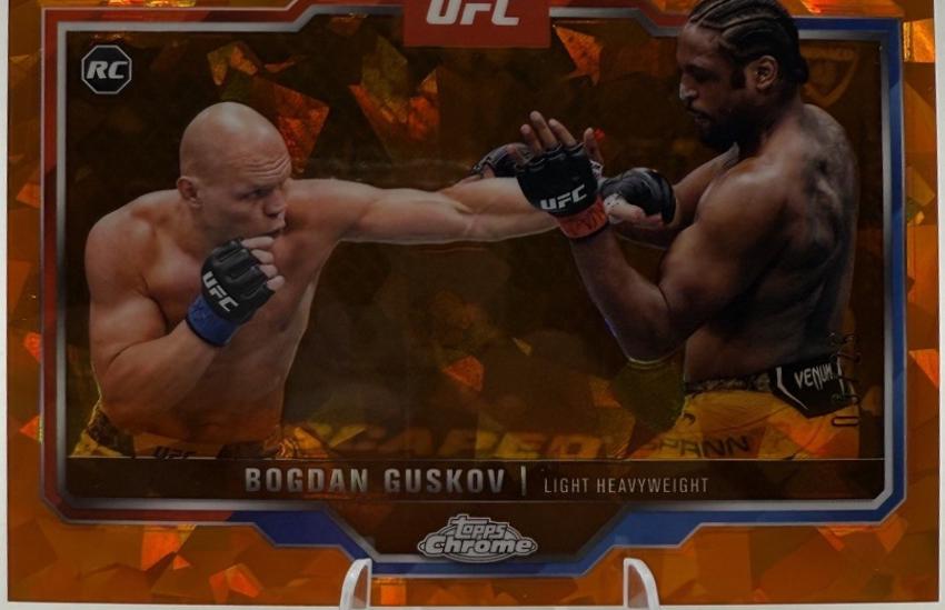 Bogdan Guskov 2025 Topps Chrome Sapphire UFC Base Sapphire #115 Orange Sapphire
