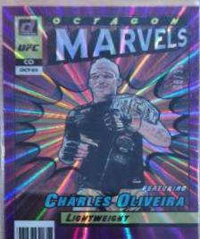 Charles Oliveira 2022 Panini Donruss UFC Octagon Marvels #1 Purple Laser