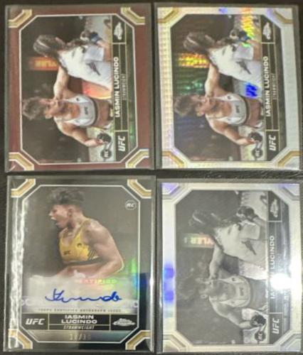 Iasmin Lucindo 2024 Topps Chrome UFC Chrome Rookie Autographs #CRA-ILU Black Refractor