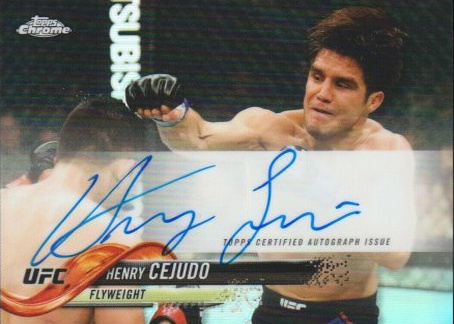 Henry Cejudo 2018 Topps Chrome UFC Fighter Autographs #FA-HC Green