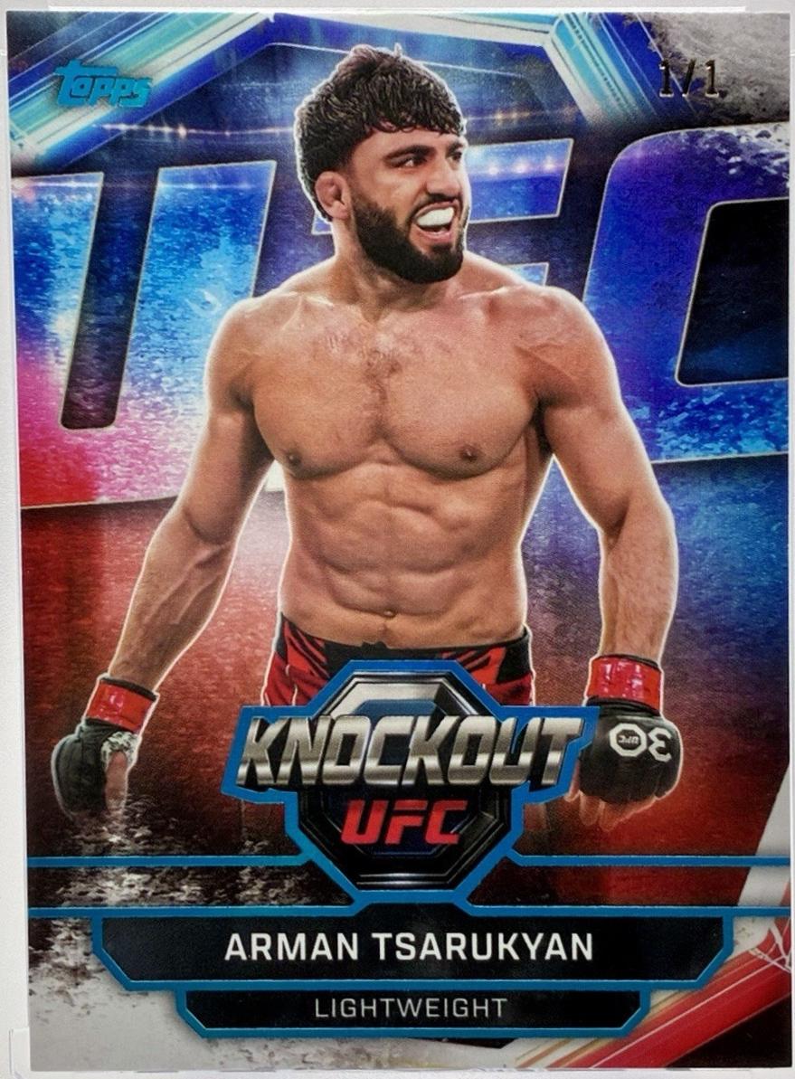 Arman Tsarukyan 2026 Topps Knockout UFC Base #21 Platinum