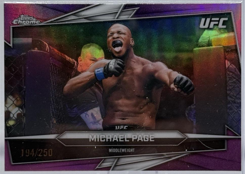 Michael Page 2026 Topps Chrome UFC Base #135 Pink Refractor