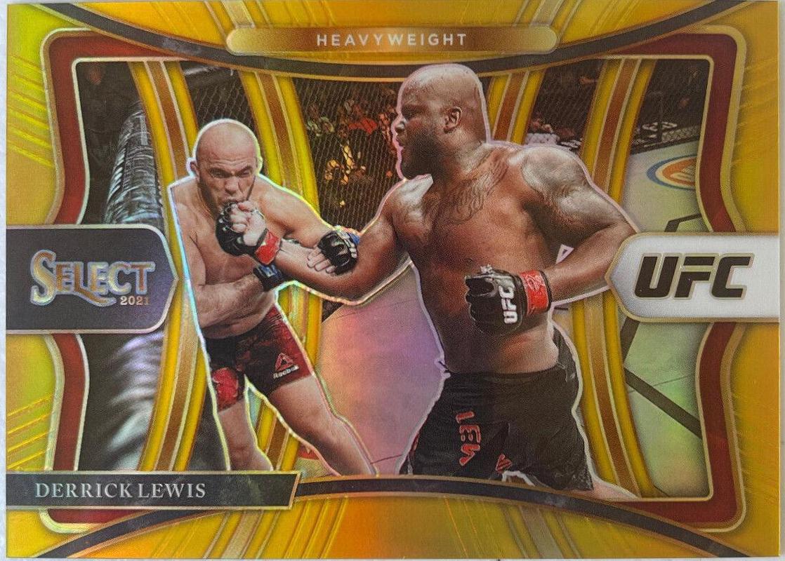 Derrick Lewis 2021 Panini Select UFC Octagonside #269 Gold