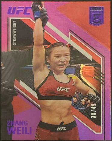 Zhang Weili 2021 Panini Chronicles UFC Base Elite #160 Purple