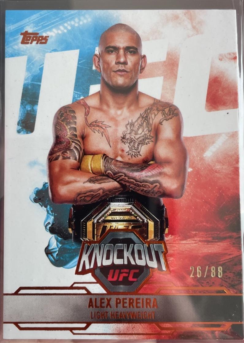 Alex Pereira 2025 Topps Knockout UFC Base #1 Orange