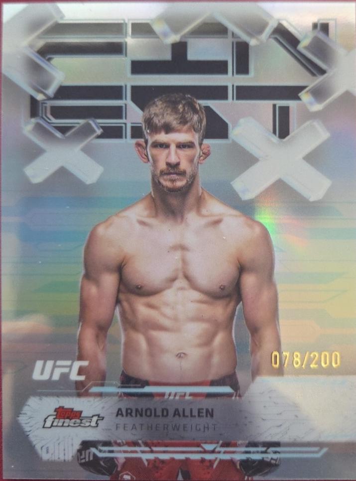 Arnold Allen 2025 Topps Finest UFC Base Common #47 Blue Refractor