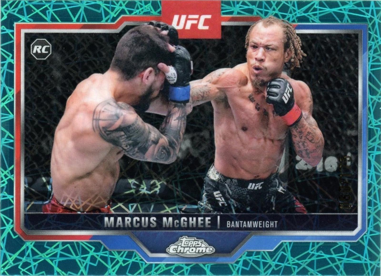 Marcus McGhee 2025 Topps Chrome UFC Base #121 Teal Lazer Refractor