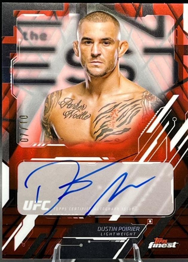 Dustin Poirier 2025 Topps Finest UFC The Finest #TFA-DP Superfractor