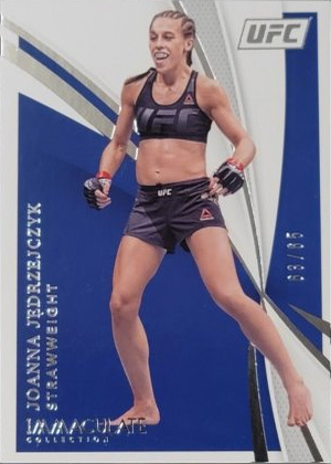 Joanna Jędrzejczyk 2021 Panini Immaculate UFC Base #90 Platinum