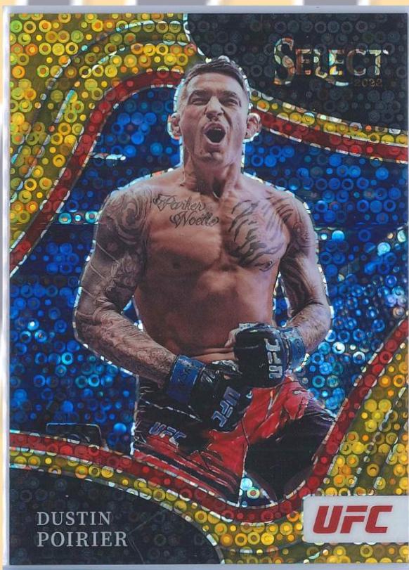 Dustin Poirier 2022 Panini Select UFC Octagonside #279 Gold Disco