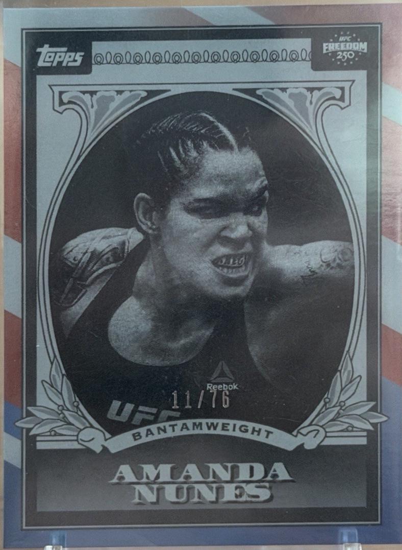 Amanda Nunes 2026 Topps UFC Freedom 250 UFC Dollar #UD-18 Red White Blue