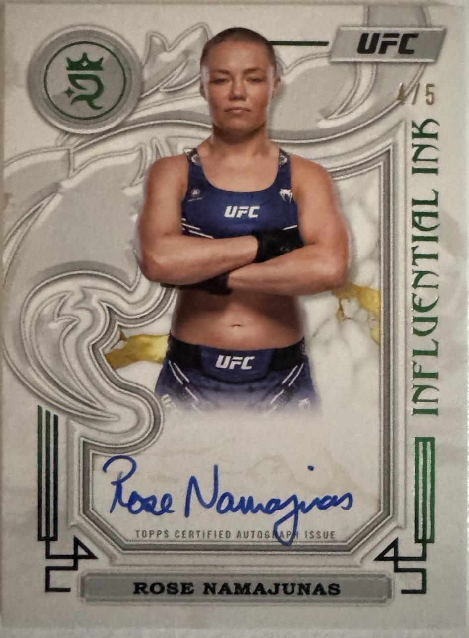 Rose Namajunas 2024 Topps Royalty UFC Influential Ink #IIA-RNS Platinum