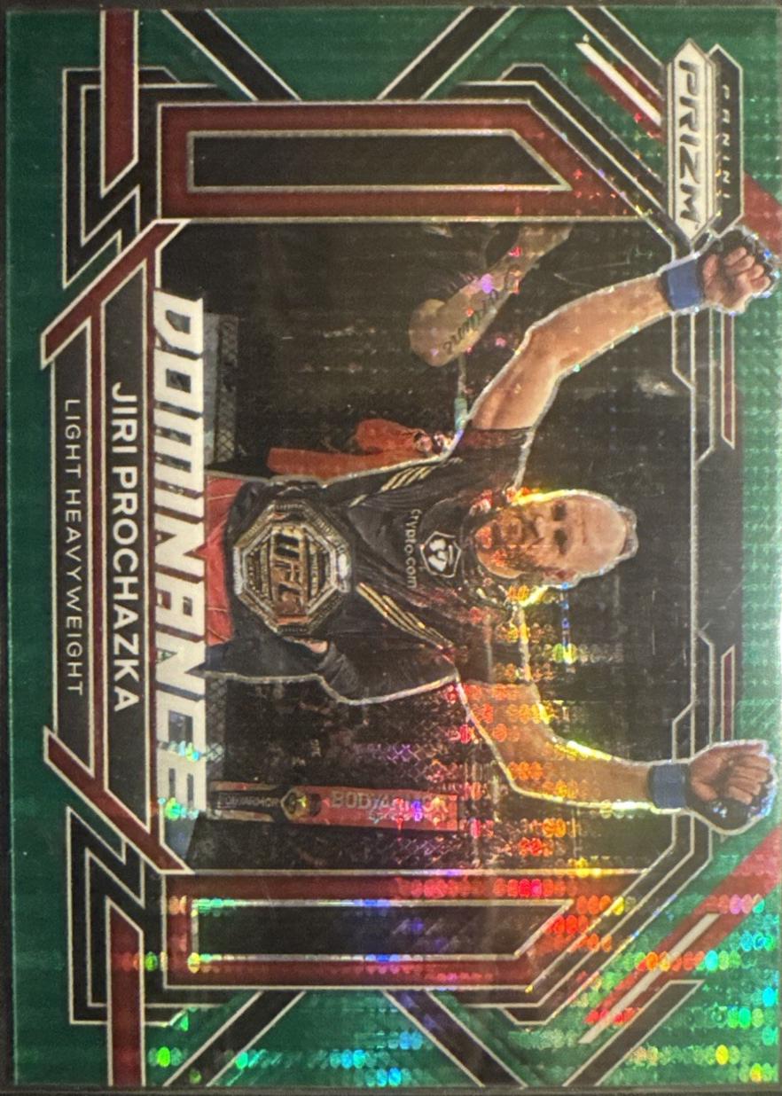 Jiri Prochazka 2023 Panini Prizm UFC Dominance #12 Green Pulsar
