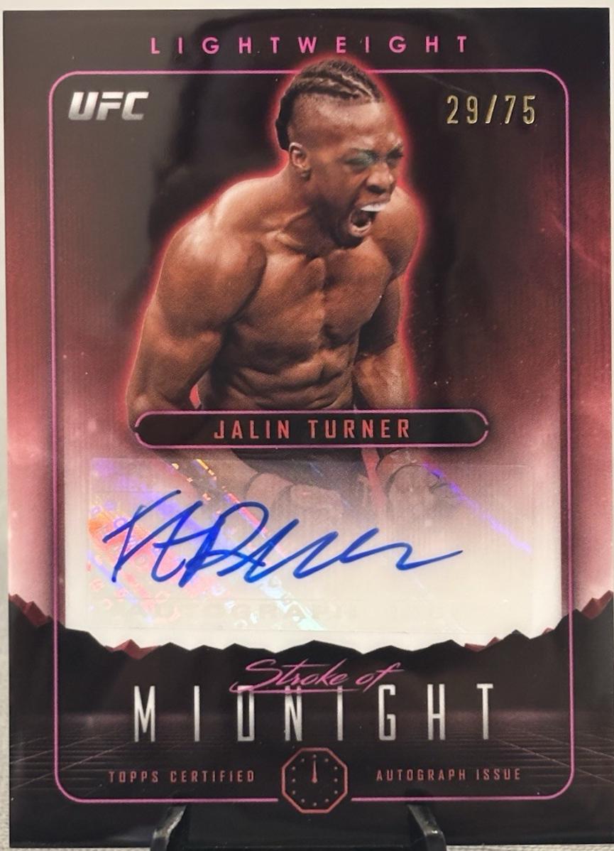Jalin Turner 2024 Topps Midnight UFC Stroke of Midnight Autographs #SMA-JTR Daybreak