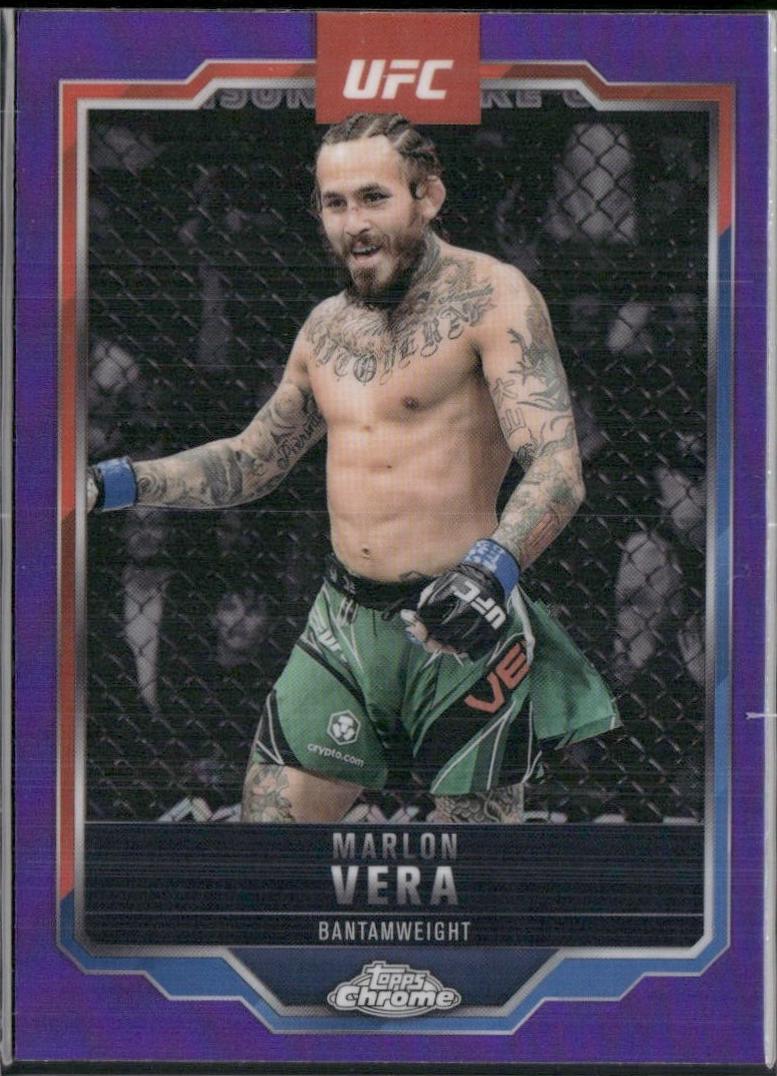 Marlon Vera 2025 Topps Chrome UFC Base #151 Purple Refractor