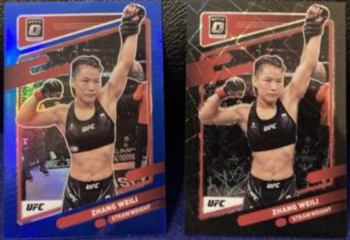 Zhang Weili 2022 Panini Donruss Optic UFC Base #100 Black Velocity