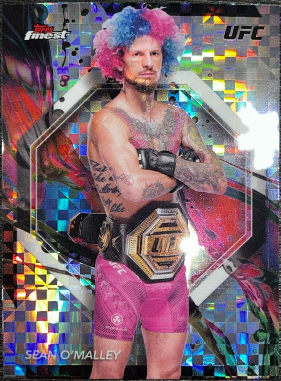 Sean O'Malley 2024 Topps Finest UFC Base Common #40 Checkerboard Refractor