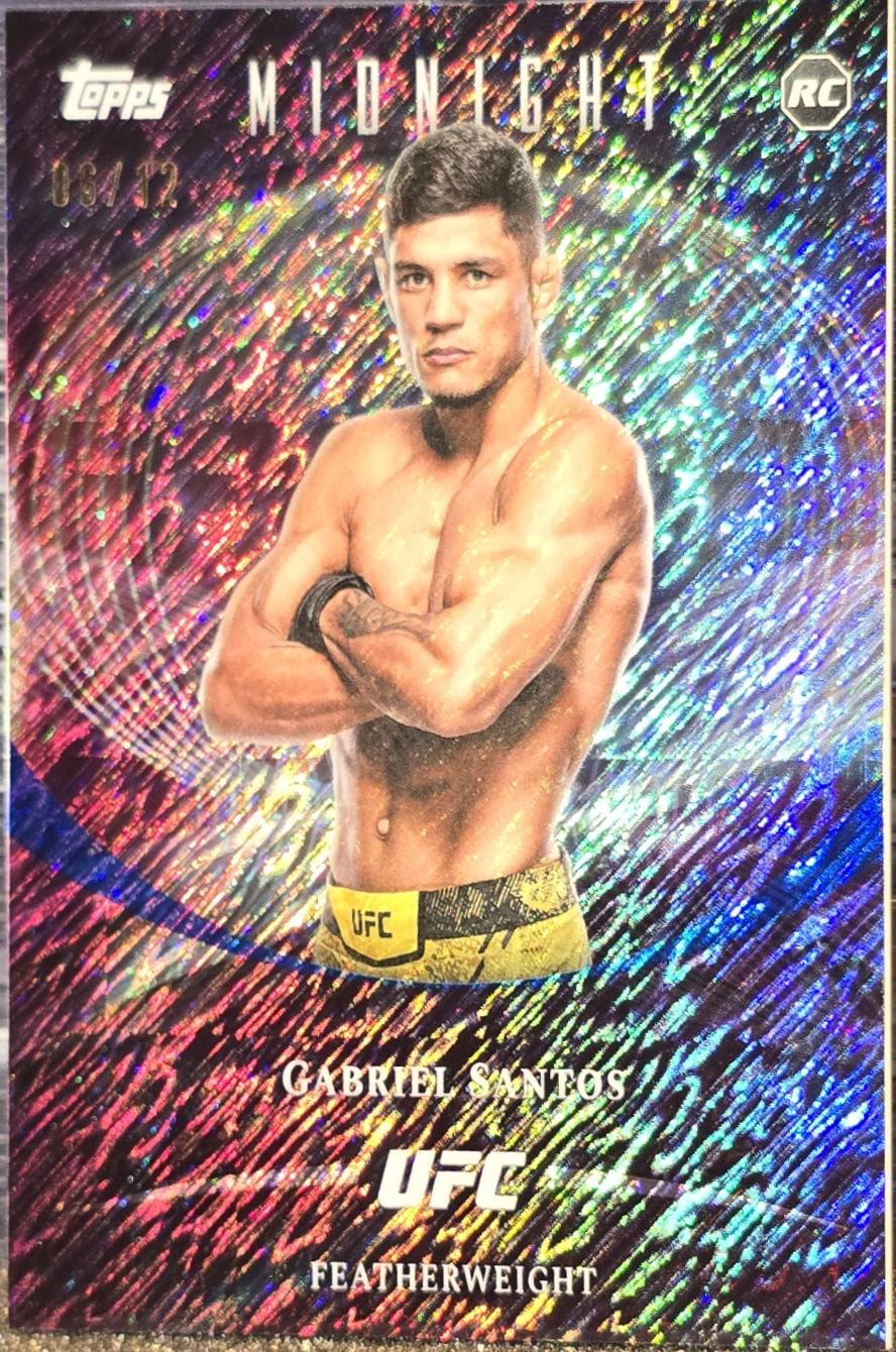 Gabriel Santos 2026 Topps Midnight UFC Base #24 Midnight