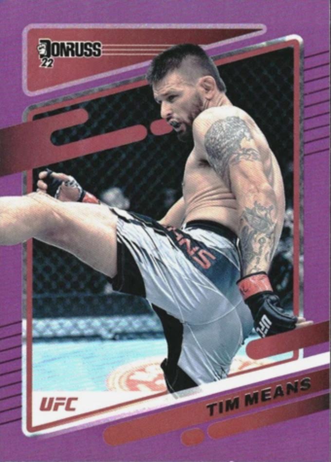 Tim Means 2022 Panini Donruss UFC Base #157 Purple Flood