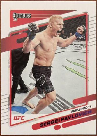 Sergei Pavlovich 2022 Panini Donruss UFC Base #198 Press Proof Purple