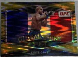 Ciryl Gane 2022 Panini Select UFC Global Icons #11 Gold Flash