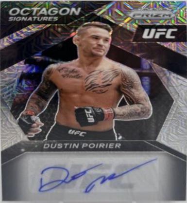 Dustin Poirier 2021 Panini Prizm UFC Octagon Signatures #8 Mojo