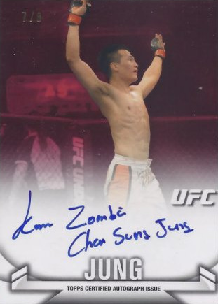 Chan Sung Jung 2013 Topps UFC Knockout Knockout Autographs #KA-CJ Mat